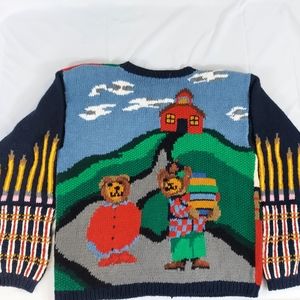 School / Teacher theme knit cardigan sweater